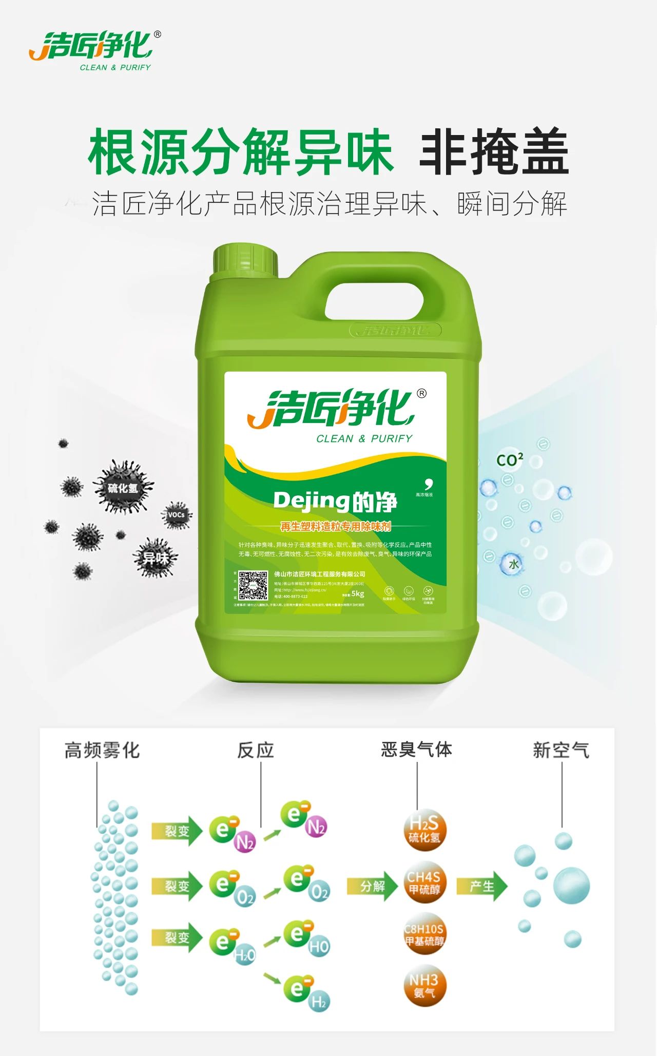 再生塑料造粒生產如何除臭？Dejing的凈除臭劑一站式解決方案！.jpg